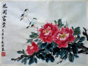 My Chinese painting, seal craving, wood craving, and water colour artworks.