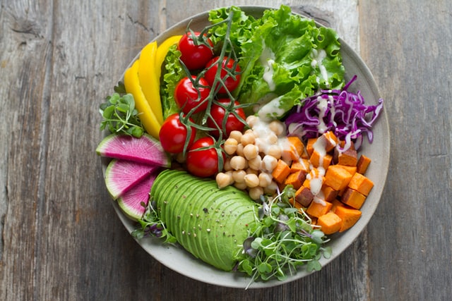 Colourful and healthy diet