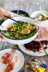 Shared food in communal dining