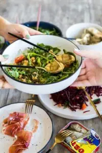 Shared food in communal dining