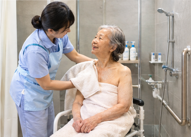 Elderly Showering